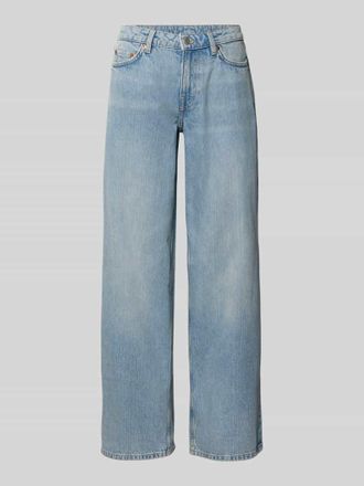Weekday Loose Fit Jeans aus reiner Baumwolle Modell Ample in Hellblau Melange, Gr&ouml;&szlig;e 26/32