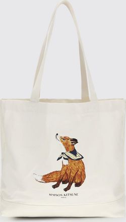 Maison Kitsun&eacute; Borsa tote in cotone stampata Maison Kitsun&eacute;