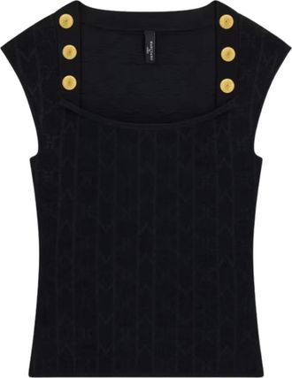 Marciano Yamna SL Top Swtr - Dames - Tops zonder mouwen - Zwart - L - Tops