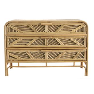 Miliboo Cassettiera In Rattan 3 Cassetti Galon