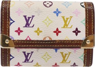 Louis Vuitton Porte Monnaie Plat Multicolour Canvas Wallet (Pre-Owned)