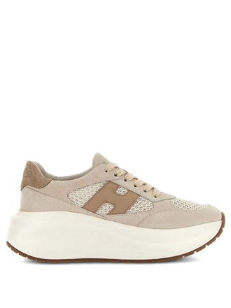 Hogan Beige Logo Sneakers