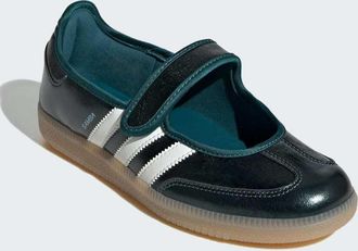 adidas Originals Samba - Sneakers Mary Jane verdi e bianche con suola in gomma-Verde