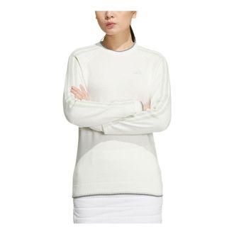 adidas (WMNS) adidas 3-Stripes Long Sleeve Crew Neck Sweater White HN4578