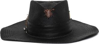 Nick Fouquet Ranch Water fedora hat - men - Straw - 59 - Black