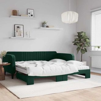 vidaXL Furniture Limited - Sof&aacute; Cama Nido Con Colch&oacute;n Terciopelo Verde