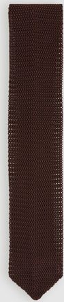 Reiss Dark Brown Silk Knitted Tie