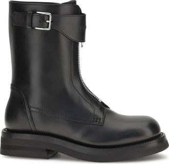 Alexander McQueen Womens Leather Boots Black