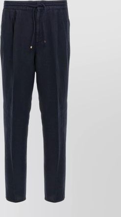Brunello Cucinelli linen trousers with back pocket and elastic waistband