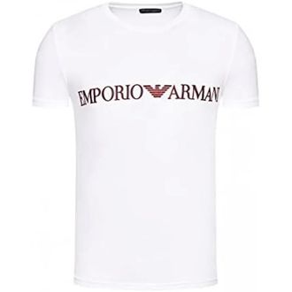 Emporio Armani Heren, Tops, Wit, Maat: 2XL Katoen