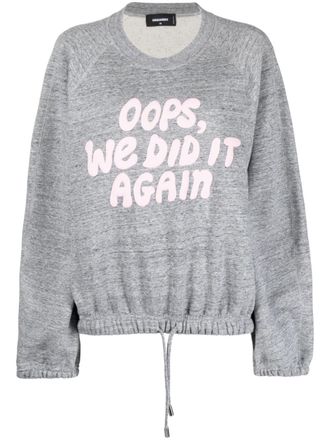 Dsquared2 Sweater met tekst - Grijs