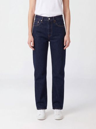 Levi's 501 Mid-Rise Straight Fit Cotton Denim Jeans
