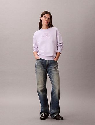 Calvin Klein Sudadera De Felpa De Algod&oacute;n Con Monograma