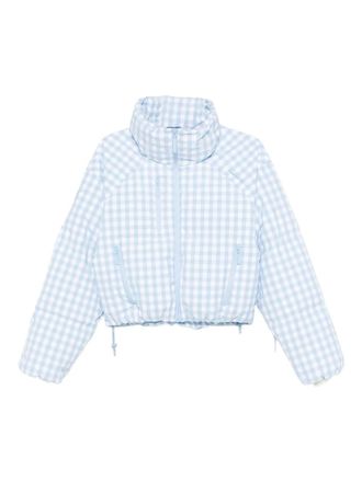 Cordova Cortina checkered puffer ski jacket - women - Polyester/Polyamide/Polyester/Duck Down/Duck Feathers - L - Blue