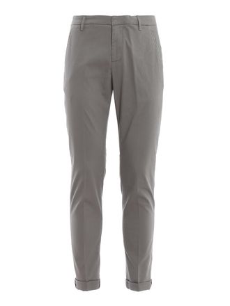 Dondup Gaubert grey cotton blend chino trousers
