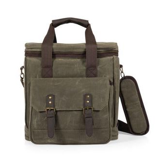 Legacy Weekender with Trolley - 6 Bottle Wine Bag in Khaki Green With Brown Accents at Nordstrom