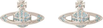 Vivienne Westwood Accessoires, Dames, Grijs, ONE Size, Mini Bas Relief Oorbellen