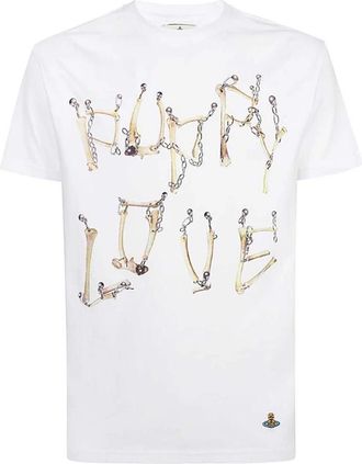 Vivienne Westwood Bedrukt katoenen T-shirt - Heren - T-shirts - Wit - 2XL - Katoen - Tops