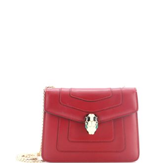 Bulgari Serpenti Forever Square Shoulder Bag Leather Small