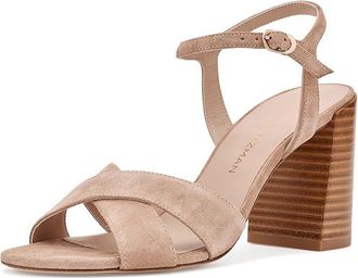 Stuart Weitzman Alyssa Block 85 Womens Sandals New Camel : 10.5 M, Leather