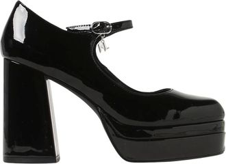 Karl Lagerfeld Schoenen, Dames, Zwart, 40 EU, Platform Lakleren Pumps