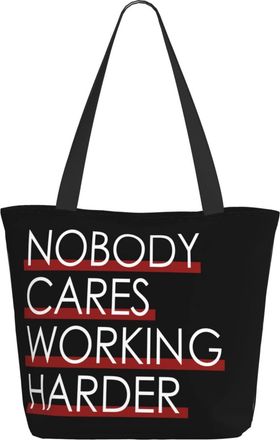 AOOEDM Nobody Cares Working Harder Ladies Shopping Bag 13x11x7in.The Perfect ValentineS Day Gift.It Is The Best ValentineS Day Gift For Mom, Daughter, Wife,E