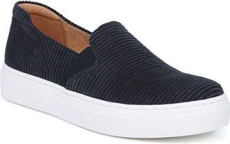 Naturalizer Carly Slip-On Sneaker in Inky Navy Corduroy Fabric at Nordstrom, Size 8