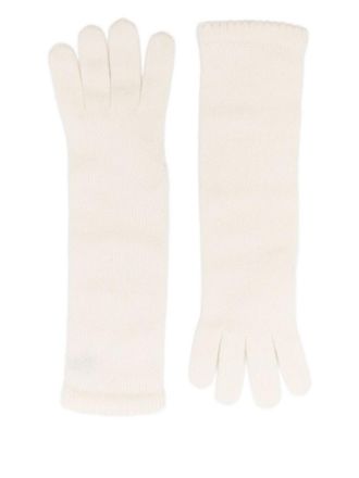 ALPO Beige Solid Knitted Gloves
