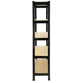 MonsterShop 8 x T-RAX Black Metal Racking Units 75cm x 150cm x 30cm | Size: 75 cm x 150 cm x 30 cm