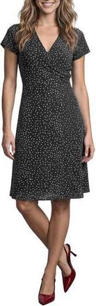 Isaac Mizrahi New York Holly Midi Dress in Black White Dot at Nordstrom Rack, Size X-Large