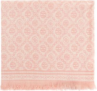 Tory Burch Zijden Sjaals - Dames - Wintersjaals - Roze - ONE Size - Accessoires