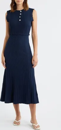 ZOE AND CLAIRE Sleeveless Sweater Dress in Navy at Nordstrom, Size X-Small