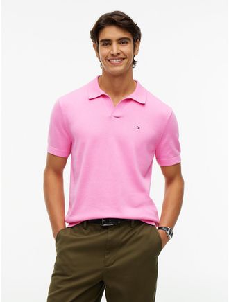 Tommy Hilfiger Mens Classic Short-Sleeve Sweater Polo - Blush - XL