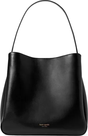 Kate Spade New York large grace leather shoulder bag in Black at Nordstrom