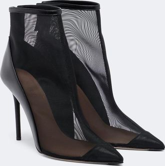Malone Souliers Arc leather-trimmed mesh ankle boots
