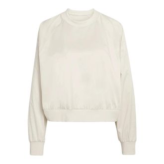 adidas Long Sleeve Training Tops, female, Beige, Size: XS Pearl Jacquard Sweatshirt