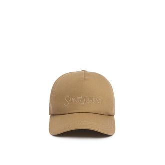Saint Laurent Gorra de b&eacute;isbol de algod&oacute;n de Saint Laurent