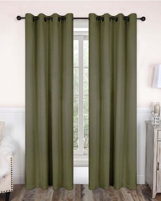 Superior 52X120 Solid Classic Modern Blackout 2Pc Curtain Panel Set