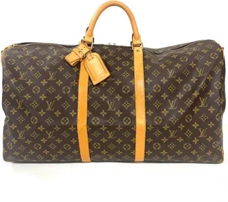 Louis Vuitton Brown Monogram Canvas Boston Bag (Pre-Owned)