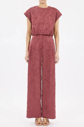 Ulla Johnson Gisella Crinkled Crop Top In Fig