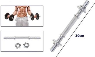 Trade Shop Trade Shop - Manubrio Filettato A Vite Da 30 Cm Per Sollevamento Pesi Palestra Sport Fitness
