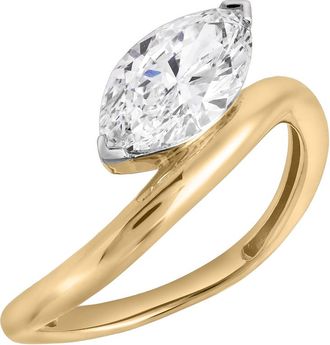 LuvMyJewelry Lana 1 Ct Marquise Lab Grown Diamond Engagement Ring in 14K Yellow Gold at Nordstrom, Size 7