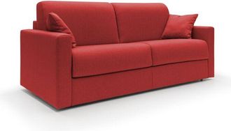 Divani.Store Chris Sof&aacute; Cama Convertible En Tejido Impermeable 166 Cm (mat. 120x197) Rojo