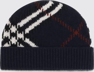 Burberry Cashmere Beanie with Vintage Check Pattern and Turned-Up Brim