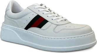 Gucci striped chunky sneakers - White