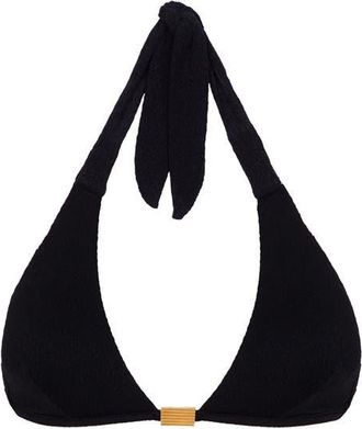 Vix Tammy Mila Halter Bikini Top in Black at Nordstrom, Size X-Large