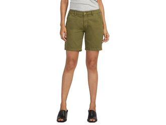 Jag Jeans Tailored Shorts in Moss Womens Shorts Moss : 14, Cotton/Linen