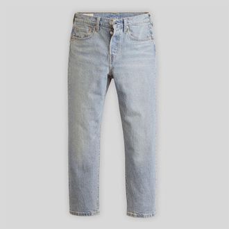 Levi's Damesjeans 501 met rechte pijpen en enkellengte (Geen haast)