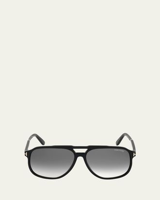 Tom Ford Mens Raoul Gradient Aviator Sunglasses