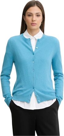 Benetton Cardigan - Dames - Vesten - Blauw - M - Wol - Truien & Vesten